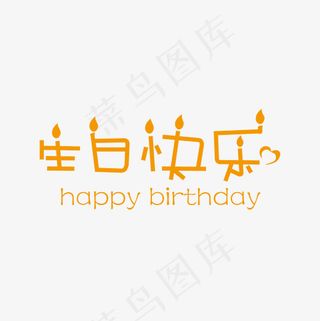 生日快乐创意字体下载,免抠元素艺术字