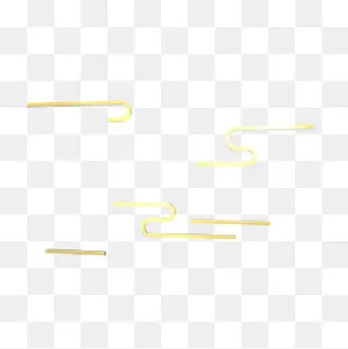 金色中国风祥云线条,免抠元素