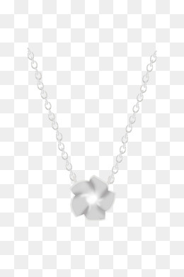 银色光泽质感项链插画