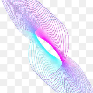 几何曲线唯美彩色图案元素,免抠元素