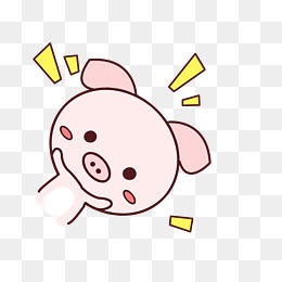 小清新小猪动物卡通手绘png,免抠元素(2480*2188px)psd模版下载