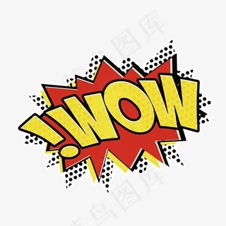 wow惊喜词创意艺术字,免抠元素艺术字
