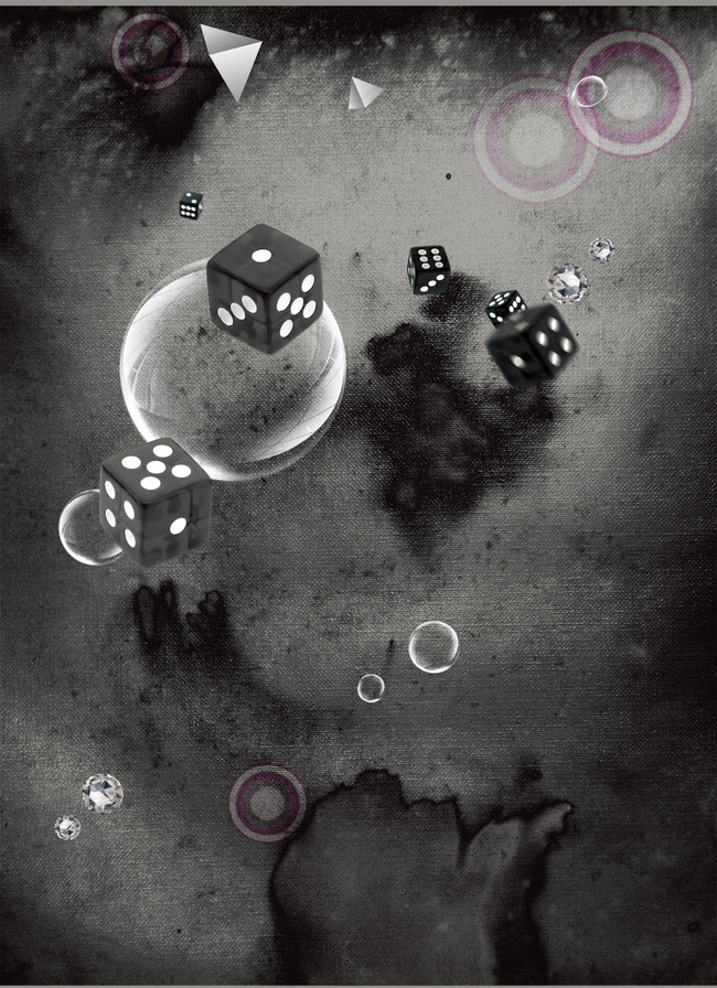 骰子水泡简约商务企业背景背景图片素材