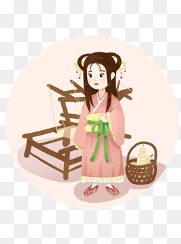 七夕情人节七夕节日牛郎织女古代,免抠元素