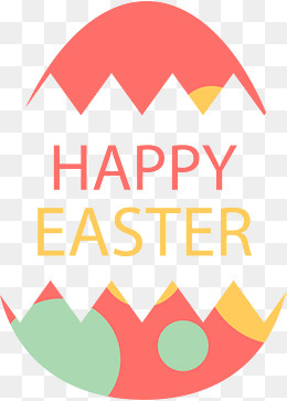 复活节多彩彩蛋蛋壳,免抠元素