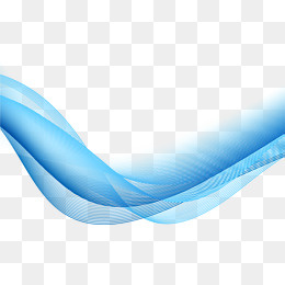 蓝色波浪线条