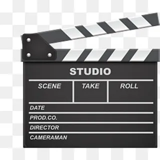 黑色电视导演打板,免抠元素