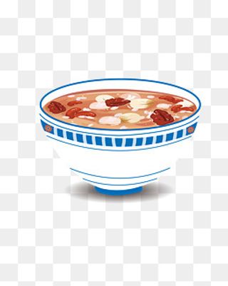矢量手绘卡通腊八粥,免抠元素