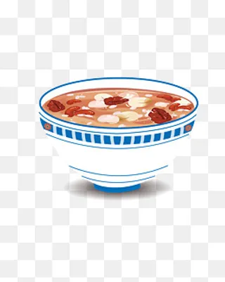 矢量手绘卡通腊八粥,免抠元素