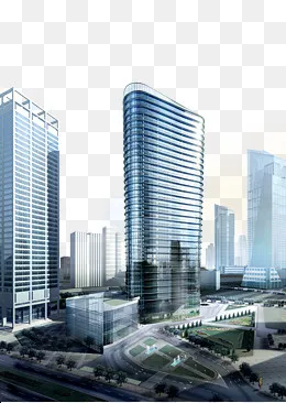 城市高楼大厦,免抠元素(2000*2811px)