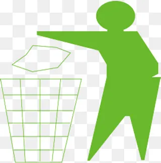 丢垃圾图标素材图