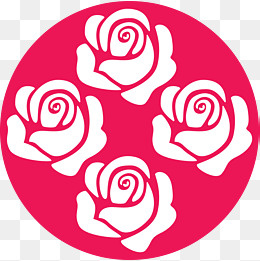 四朵玫瑰花图标