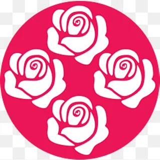 四朵玫瑰花图标