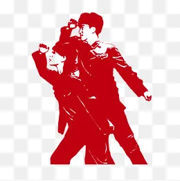 红军长征抗日战争剪影,免抠元素(2362*2362px)psd模版下载