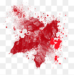 红色血迹抽象效果元素,免抠元素