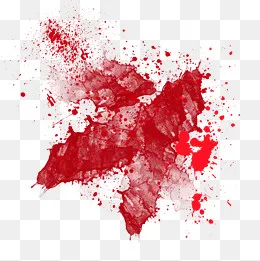 红色血迹抽象效果元素,免抠元素(2000*2000px)psd模版下载