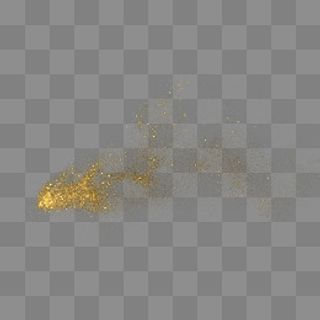 金黄色的粉尘爆炸素材,免抠元素