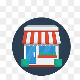 商铺便利店商店矢量图标免抠图,免抠元素(2083*2083px)eps,ai矢量模版下载