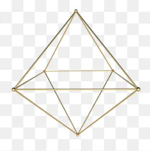 线条框架的立体几何