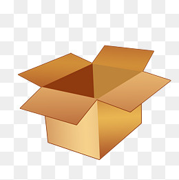 打开的新纸箱插画