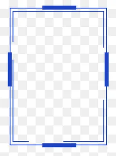 蓝色古典相框边框png下载