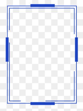 蓝色古典相框边框png下载