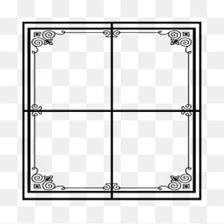 传统花纹田字格,免抠元素