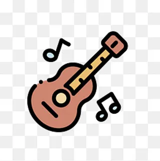 mbe风格吉他装饰图标,免抠元素