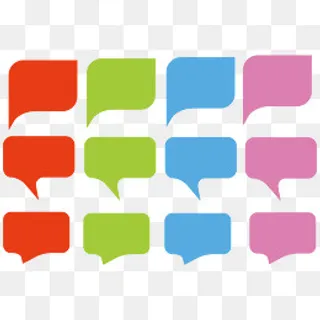 彩色对话框,免抠元素