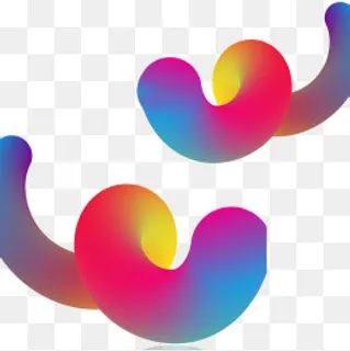 彩色螺旋形流体渐变电商促销炫彩