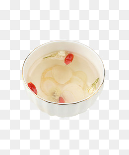 实物一碗西洋参泡茶,免抠元素