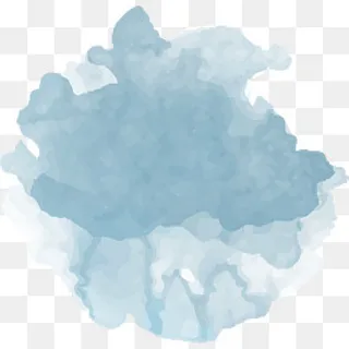 蓝色水墨喷绘素材图,免抠元素