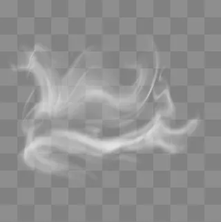 白色烟雾渐变元素,免抠元素