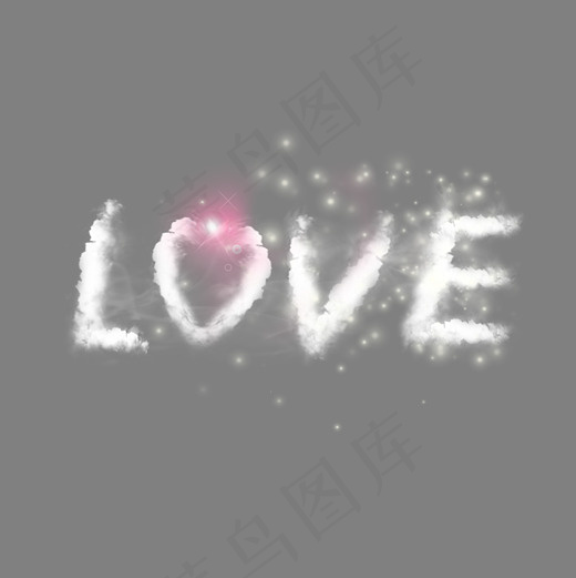 创意白色云彩光效LOVE(3000*3000px)psd模版下载