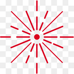 红色新年烟花装饰图标,免抠元素