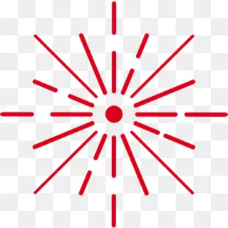 红色新年烟花装饰图标,免抠元素