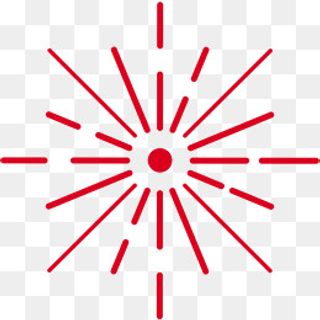 红色新年烟花装饰图标,免抠元素