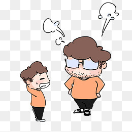 卡通手绘父亲节生气老爸 ,免抠元素