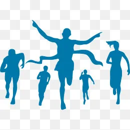 奔跑的人物,免抠元素(2000*2000px)ai矢量模版下载