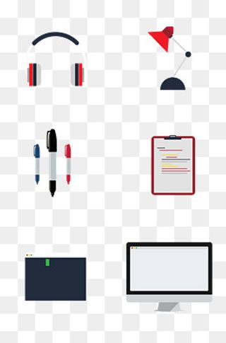 办公工作相关物品图标,免抠元素
