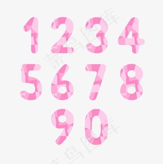 创意粉色糖果数字