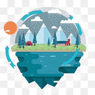 自然水循环信息矢量图