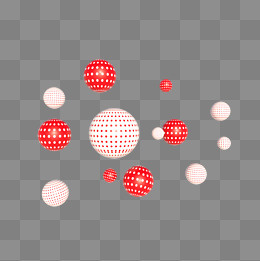 C4D立体漂浮球素材,免抠元素