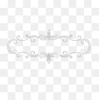 银色曲线风格长方形边框,免抠元素