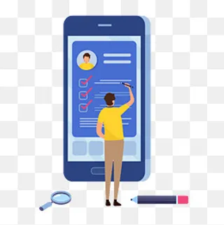 商务人士招聘手机在线,免抠元素