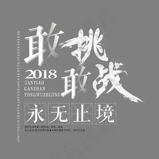 企业文化敢挑敢战艺术字