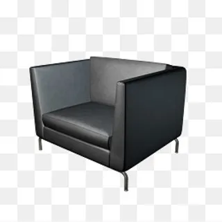 现代真皮单人沙发