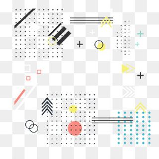 孟菲斯不规则几何图形圆点条纹免,免抠元素