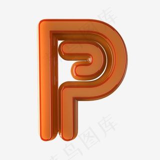 3D创意英文字母玉石效果P