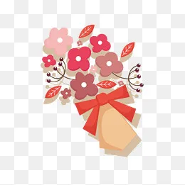 手绘捧花,免抠元素(1100*1100px)ai矢量模版下载